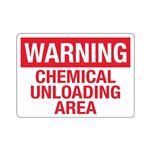 Warning Chemical Unloading Area Sign